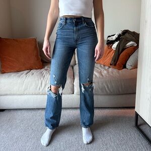 Classic Blue Distressed Jeans